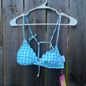 Gingham Tie Bikini Top